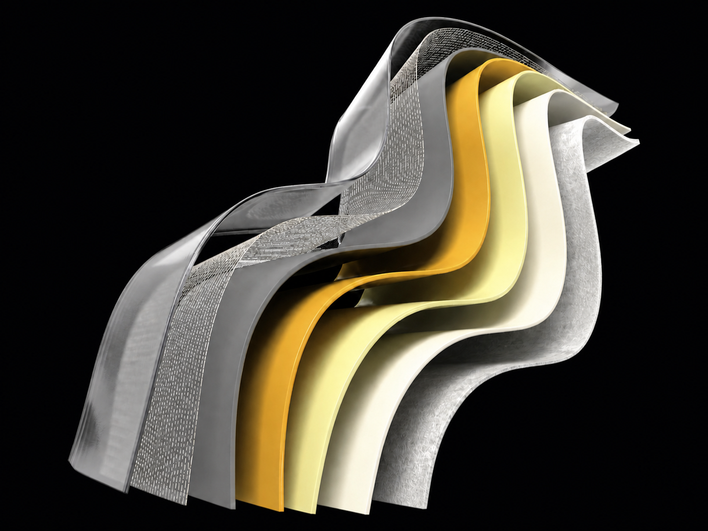 Folded seven-layer TX Color PPF structure