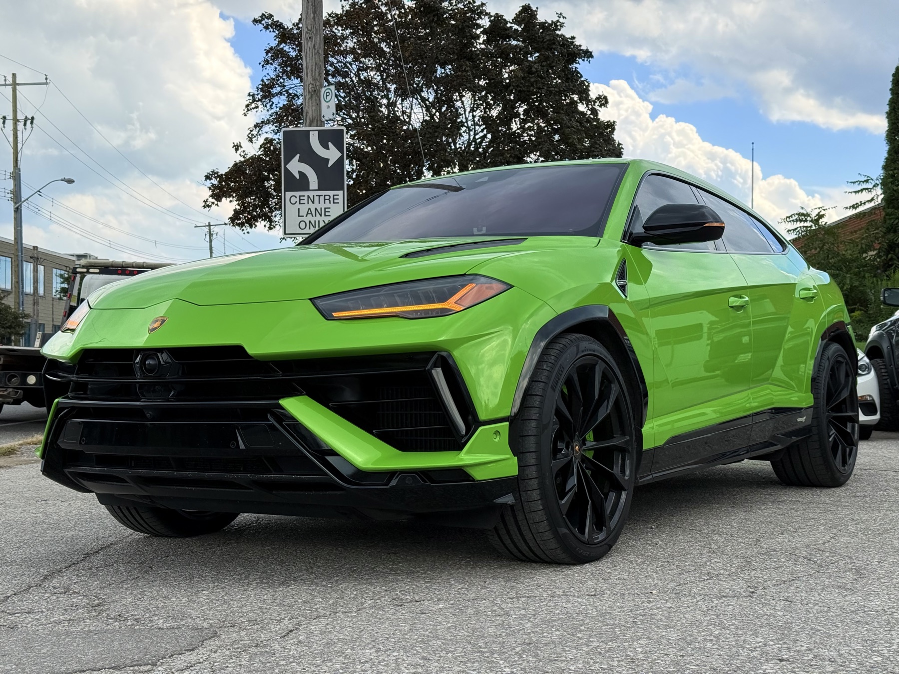 Green performance SUV finished with clear paint protection film