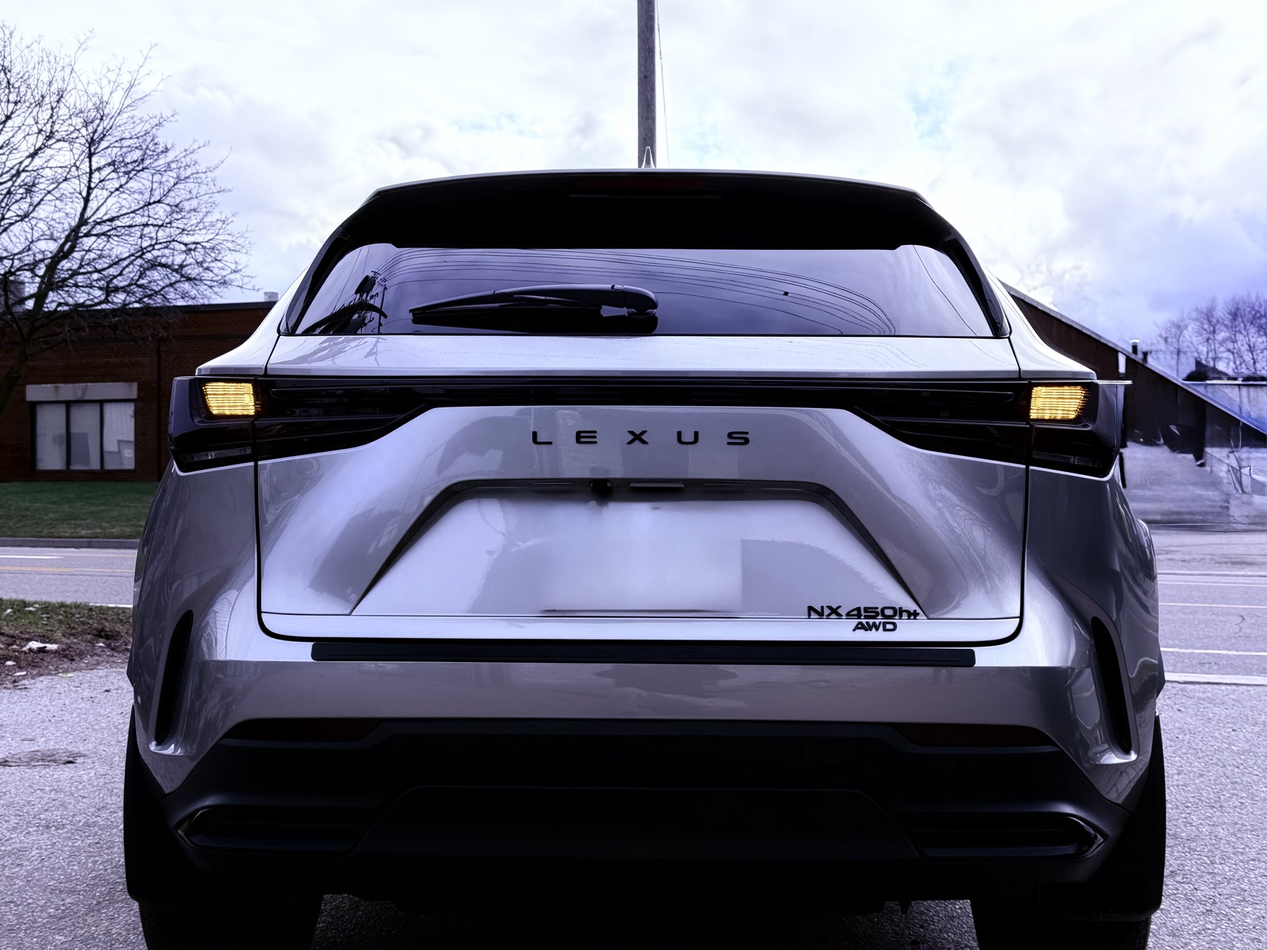 Rear light protection film on a luxury SUV